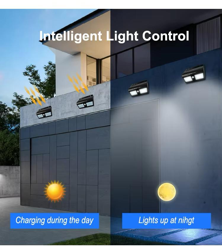 Solar Powered LED Wall Light