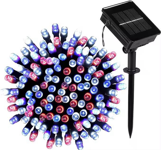 LED Decorative Christmas Lights w/ Solar Panel